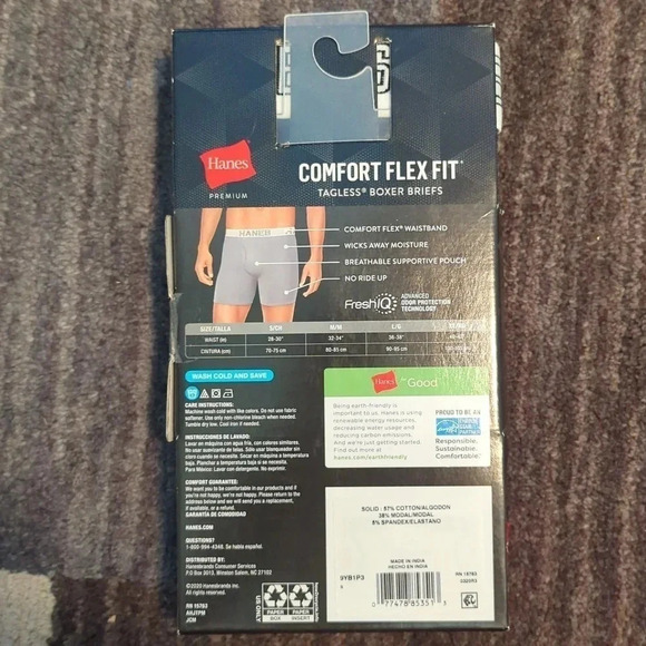 Hanes Premium Men's Comfort Flex Fit Boxer Briefs 3pk - Picture 2 of 3